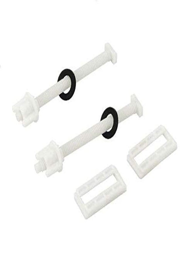 NEW WARE PVC Toilet Seat Cover Soft Closing Hinges Jqr & Sympolo Type | Square Ring 52 mm | White Replacement Hinges - Image 2